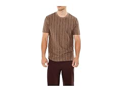 Forever 21 Men (L) Textured Vertical-striped Tee