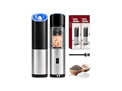 Simple Deluxe Stainless Steel Gravity Electric Salt & Pepper Grinder Set