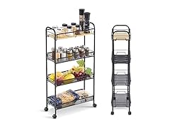 4-Tier Metal Rolling Utility Cart