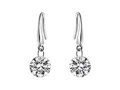 Sterling Silver SE Crystal Dangle Earrings