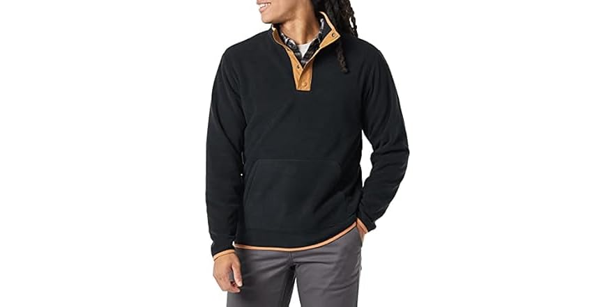 Amazon Essentials Men (L) Snap-front Polar Jacket