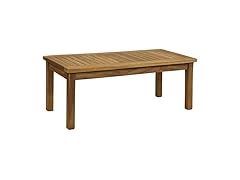 Sunnydaze 45-Inch Solid Teak Rectangular Outdoor Coffee Table