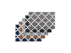 Bibb Home 1-2 Pack Trellis Micro Shag Bath Rugs