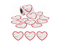 Fun Express 2 1/2" Valentine's Day Heart to/from Heart Sticker