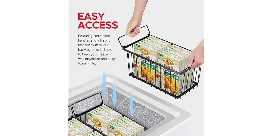 4 Pack Stackable Freezer Baskets