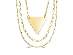 Sterling Triple Chain Layered Necklace