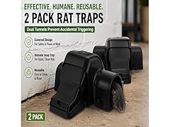 Hakol 2-Pack Heavy-Duty Rat & Chipmunk Traps