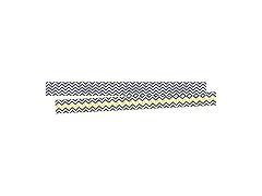 Barker Creek Double-Sided Border, Chevron Navy & Yellow