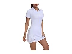 Fkeep Women (3XL) Golf Dress Tennis Dress Brown