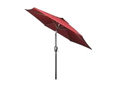 Simple Deluxe 9ft Patio Umbrellas 2-Pack Red