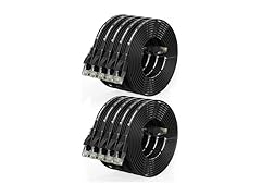 CableGeeker Cat6 Cable 7Ft - 10-Pack, Black