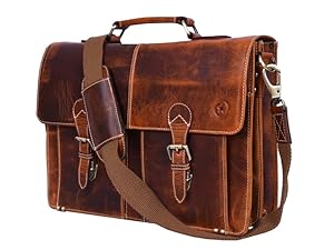 aaron leather messenger bag