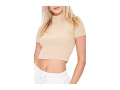 Forever 21  (S) Waffle Knit Cropped Tee
