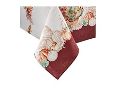 Elrene Home Fashions Holiday Turkey Bordered Fall Tablecloth