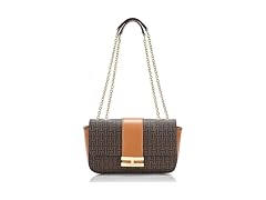 HALSTON H Lizzy Signature Logo Magnetic Snap Shoulder