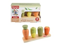 Fisher-Price Wood Toddler Toy Veggie Stacker