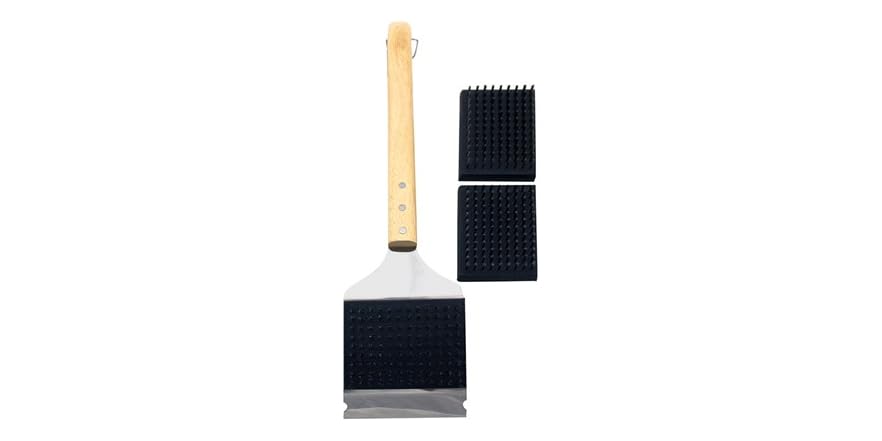Buy Ji Bea JB0117 Large Wood Grill Cleaning Brush with 2 Extra Brush Heads in
