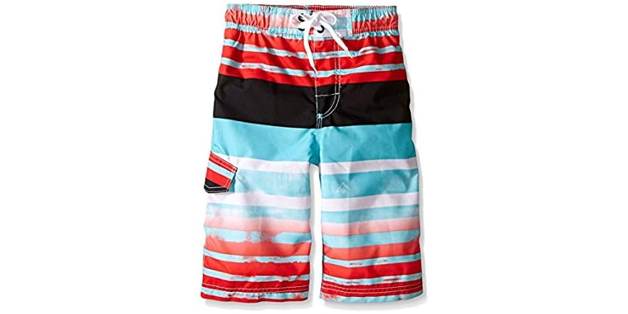 Kanu Surf Costumi Interi Da Bagno Per Ragazzi - Modello 'Reflection Stripe' - Telo Da Piscina E Mare Per Bambini - Vestibilità Comoda