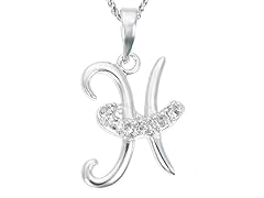 Diamond Alphabet Pendant - H