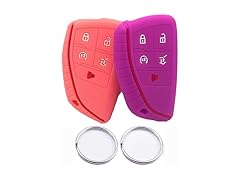  Key Fob Cover Chevy GMC 5Btn Purple+Pink