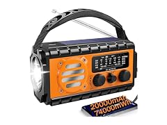 QAUYYW 20000mAh Solar Crank Radio