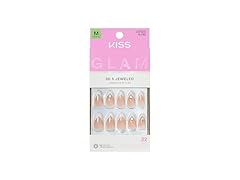 Kiss Glam Press On Nails White Almond