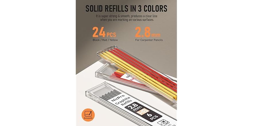 Carpenter Pencil Set With Sharpener