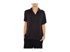Forever 21 Men (M) Textured Slim-fit V-neck Shirt