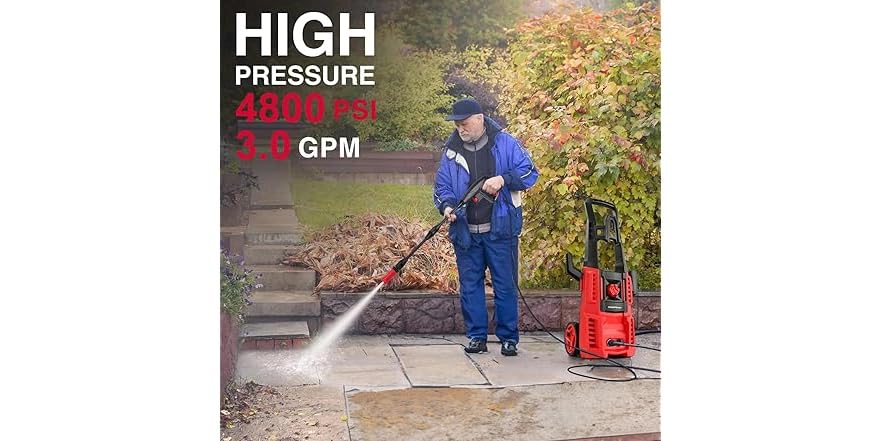 Electric Pressure Washer, 1850 PSI Max,1.0 GPM, 5