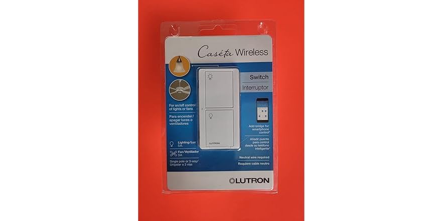 Lutron PD-5ANS-WH-R Wireless Switch WHT 5A