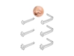 LIHADA 20G Gold Nose Ring Stud