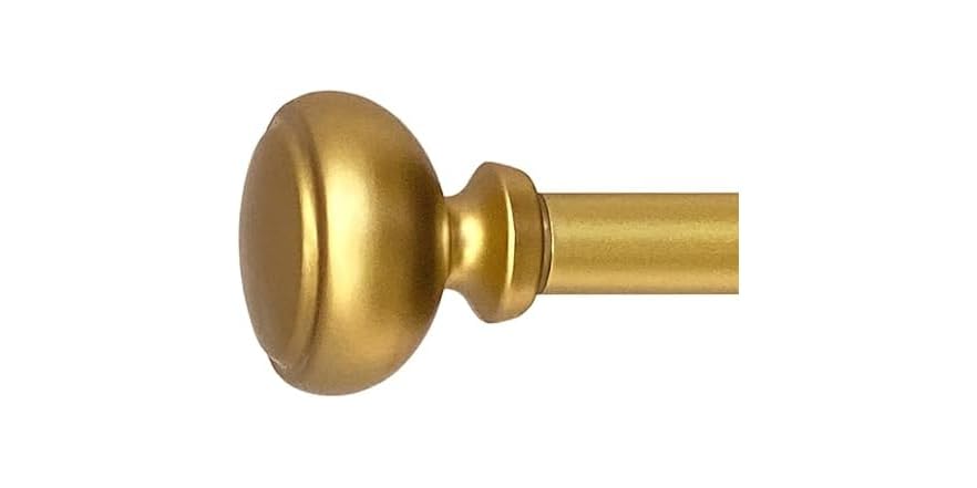 Decopolitan Fairbanks 86-128" Curtain Rod, Brass