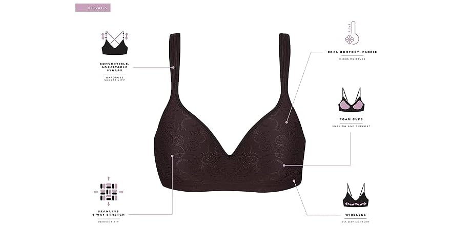 Bali Women's Comfort Bra White,40D