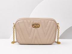 Stuart Weitzman Latte Quilted Shoulder Bag