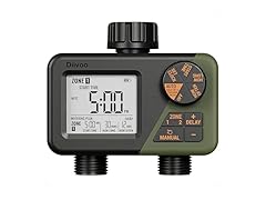 Sprinkler Timer 2 Zone IPX5 Waterproof