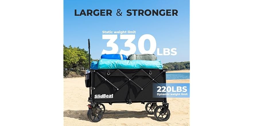 220L Collapsible Wagon with Big Wheels