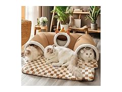 GoofyPet Cat Tunnel Bed Indoor Peekaboo Cave