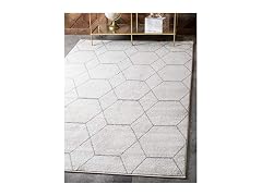 Unique Loom Trellis Frieze 8x11 Ivory