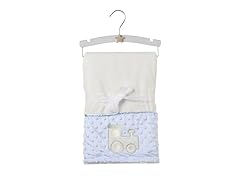 Blue Locomotive Popcorn Microboa Blanket