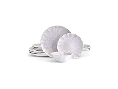 Mikasa Isla Hand Crafted 12 Piece Plates Bowls Dinnerware Set