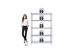 HEAVY DUTY Black 5-Tier Wire Shelving