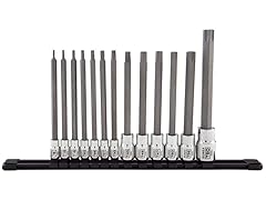 Sunex 13-Piece Long Star Bit Socket Rail