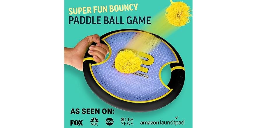 Ball String Game Paddle & Stringy Ball Toss & Catch Game
