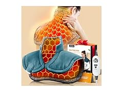 Lenmen Graphene-Infused 1Min Fast Heating Pad, Deeper Pain Relief Weighted Heating Pads for neck and shoulders and back, Heated Wrap with 6 Heat Options 4 Auto Timer, Gifts for Men Women Mom Christmas (Open Box)