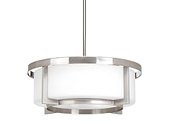 3-Light Semi-Flush, Brushed Nickel