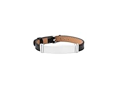 Amazon Essentials Mens Black Strap Bracelet