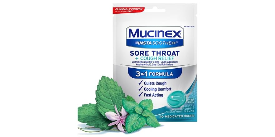 Mucinex Sore Throat 40 Ct- 4 Pack