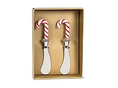 Abbott Collection Candy Cane Topped Pate Spreaders. Set of 2 