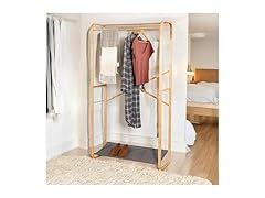 Honey-Can-Do Bamboo Clothes Rack, 2 Garment Rods