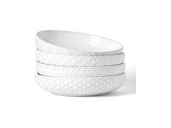 FOBENTA Embossed Ceramic Pasta Bowls